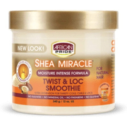 Cremă păr, African Pride, Shea Miracle, 340g, portocaliu