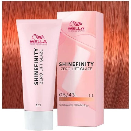 Vopsea de par, Wella, Shinefinity Copper Sunset, Blond inchis cupru auriu, 60ml