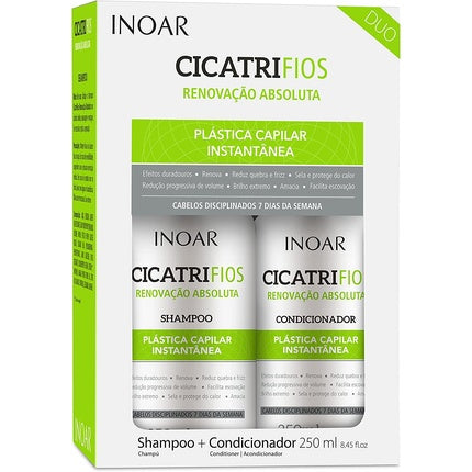 Set Îngrijire Păr, Inoar Cicatrifios, 250ml, Alb-Verde