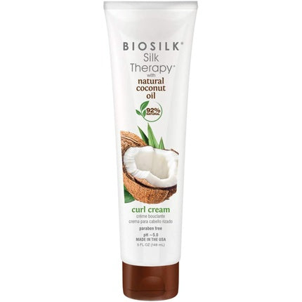 Cremă pentru bucle, Biosilk, Silk Therapy cu ulei de cocos 148ml