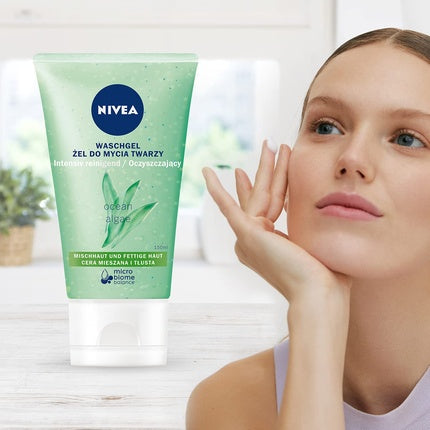 Gel de spălare față, Nivea, 150ml, pentru ten mixt și gras