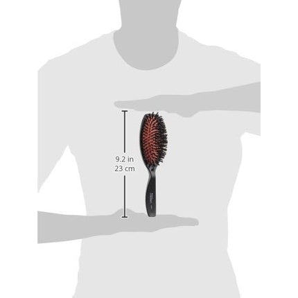 Perie păr Eurostil, mâner lemn, dimensiune mare