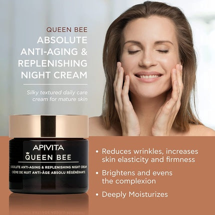 Cremă de noapte anti-îmbătrânire, Apivita, 50 ml