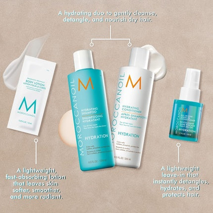 Set Îngrijire Păr, Moroccanoil Hydration, albastru