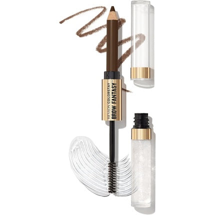 Creion si Gel pentru Sprancene, Revlon ColorStay Brow Fantasy, Medium Brown
