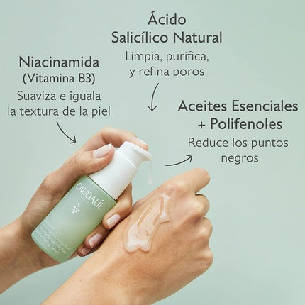 Ser tratament acnee, Caudalie, Vinopure Blemish Control, 30ml