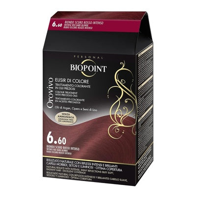 Vopsea de păr, Biopoint, Orovivo Elixir, blond închis roșu intens