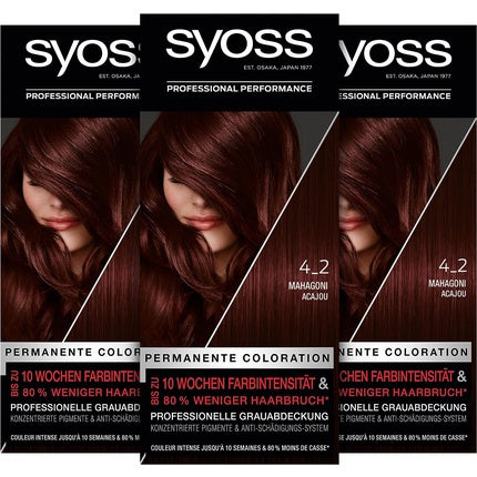 Vopsea de păr, Syoss, Mahon 4.2, Permanent