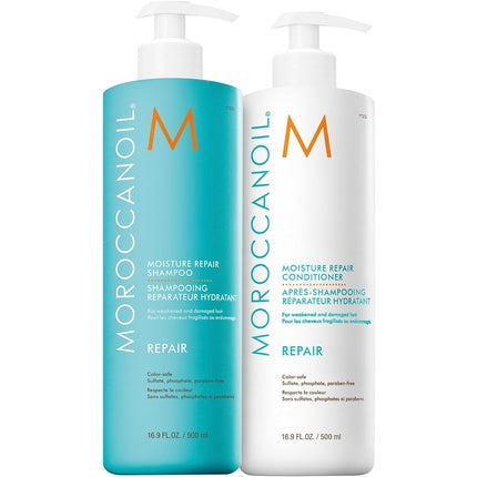 Set șampon și balsam Moroccanoil Moisture Repair, 453g
