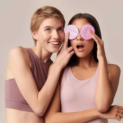 Discuri demachiante, Glov, microfibră, roz