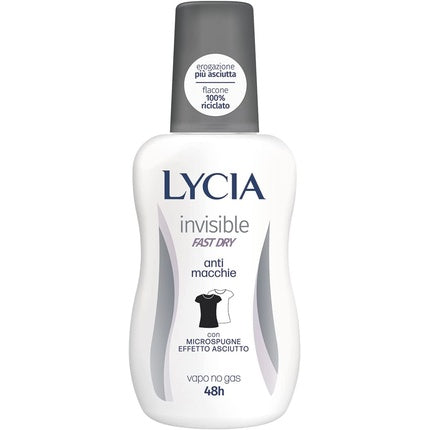 Deodorant spray, Lycia, Invisible Fast Dry, 75 ml