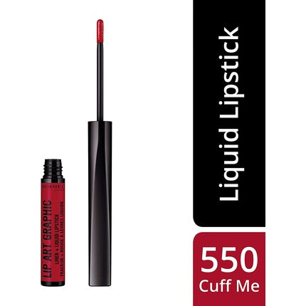 Lip Liner, Rimmel, Lip Art Graphic Liner and Liquid Lipstick 550 Cuff Me