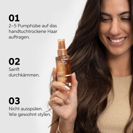 Set îngrijire păr, Wella, Ultimate Smooth, maro