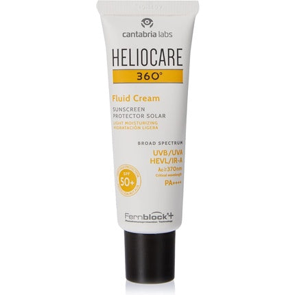 Cremă solară, Heliocare 360 Fluid Cream SPF50+, 50ml, alb
