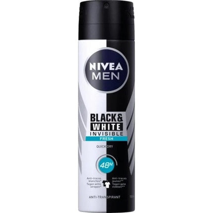 Deodorant spray, Nivea, Invisible Black & White Fresh, 150 ml