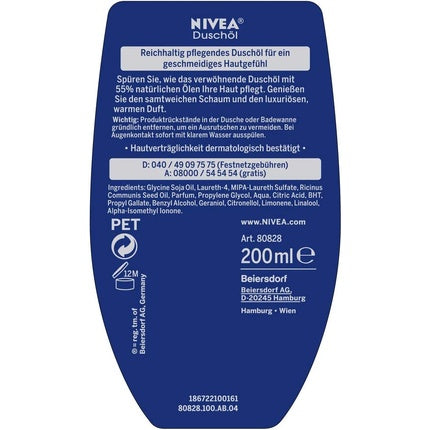 Ulei de duș, Nivea, Natural, 200 ml