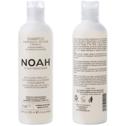Șampon purificator Noah 1.5 cu ceai verde și busuioc 250ml