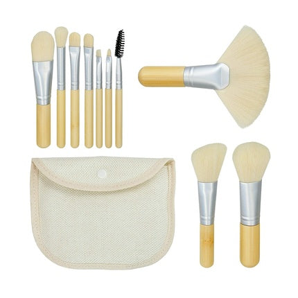 Set pensule machiaj, Tb Tools For Beauty, bambus, 10 piese