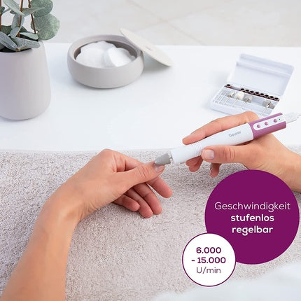 Set manichiură, Beurer MP 52, design ergonomic, 7 accesorii