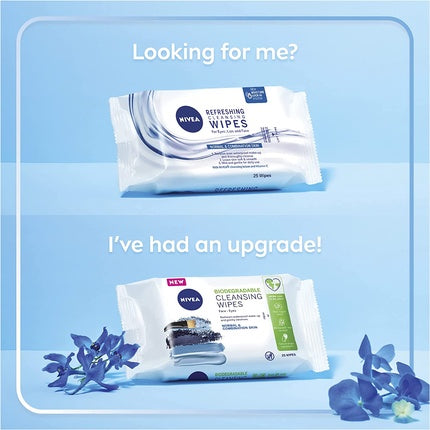 Șervețele demachiante, Nivea, Biodegradabile, 25 buc