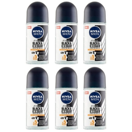 Antiperspirant roll-on, Nivea, Black & White Invisible, 50ml