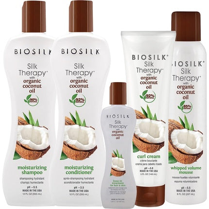 Șampon hidratant, Biosilk, Silk Therapy cu ulei de cocos 355ml