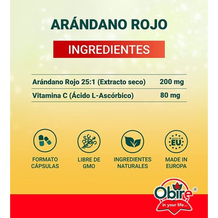 Supliment alimentar, Obire, Cranberry 5000mg, 60 capsule