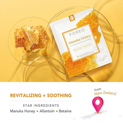 Masca facială, Foreo, Manuka Honey, alb, revitalizant