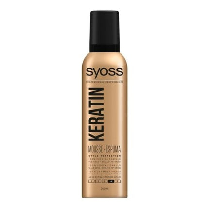 Spuma coafare, Syoss, Keratin Flexible and Shine, 250ml