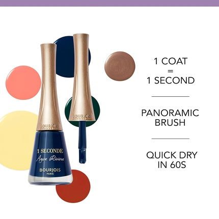 Lac de unghii, Bourjois, 1 Seconde, nuanta piersica 9ml