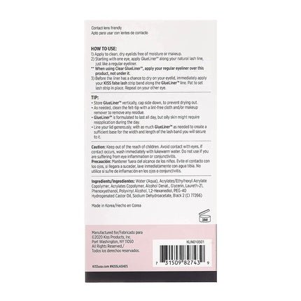 Eyeliner, Kiss, Lash Glue Liner, negru