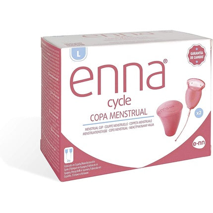 Cupă Menstruală, Enna Cycle, Twin Pack, Roz, L