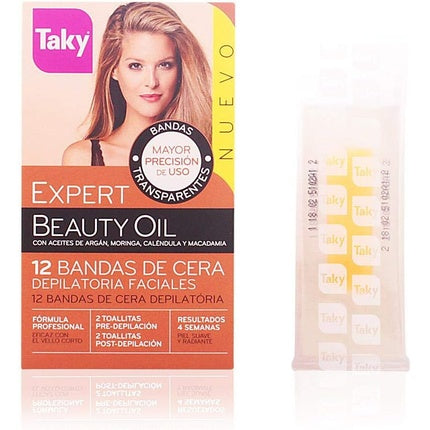 Benzi depilatoare, Taky, 200g, pachet de 12 bucăți