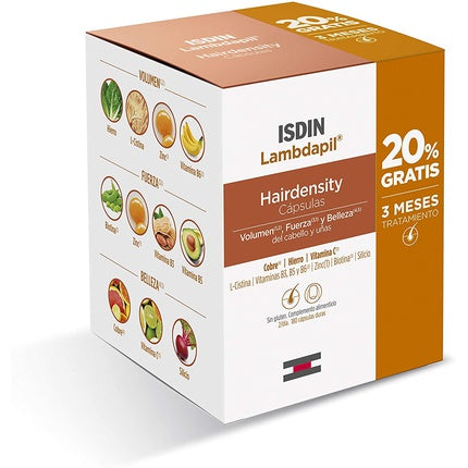 Supliment alimentar ISDIN Lambdapil Hairdensity, 180 capsule