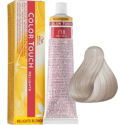 Vopsea de păr, Wella, Color Touch Relights Blonde 18 Pearl Ash, 60ml