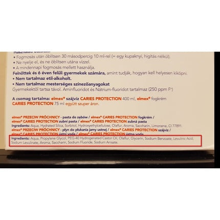 Set pastă de dinți și apă de gură, Elmex, Anti-Carii, 400ml + 75ml