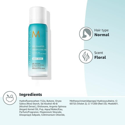 Sampon uscat, Moroccanoil, Light Tones, 62ml