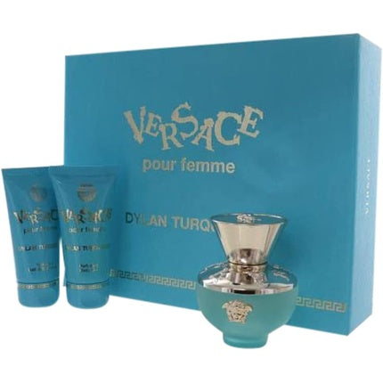 Set cadou parfum, Versace, Dylan Turquoise, 150ml