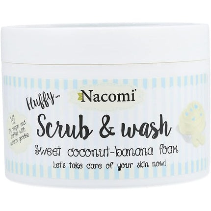 Spumă de spălare și scrub, Nacomi, cocos banană, 180ml