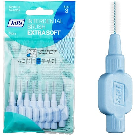 Periuțe interdentare, TePe, Extra Soft, albastru, mărimea 3