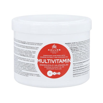 Mască de păr, Kallos, KJMN Multivitamin, 500ml