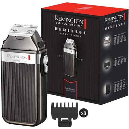 Aparat tuns barba, Remington Heritage, lame inoxidabile, incarcare USB, argintiu