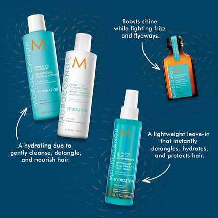 Set îngrijire păr, Moroccanoil, Holiday Hydration, bej