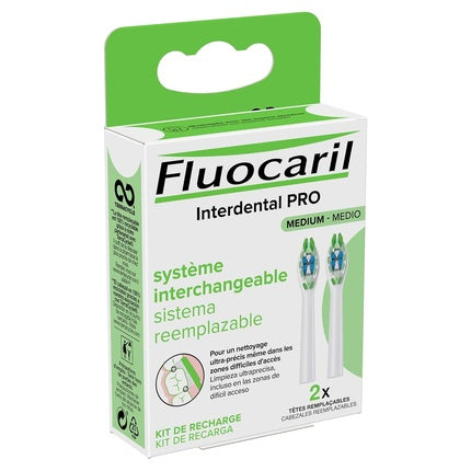 Periuță de Dinți, Fluocaril, Interdental Pro, 2 Capete Interșanjabile, Alb