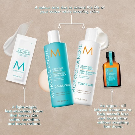 Set îngrijire păr, Moroccanoil, Color Care, albastru