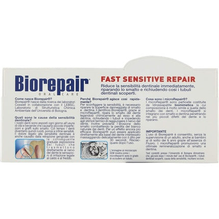 Pastă de dinți Biorepair Fast Sensitive Repair microRepair, 75 ml