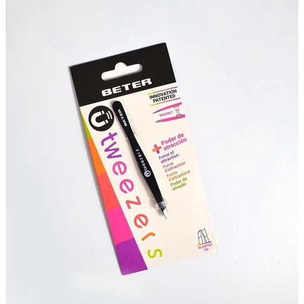 Pensetă Beter, vârf înclinat, negru