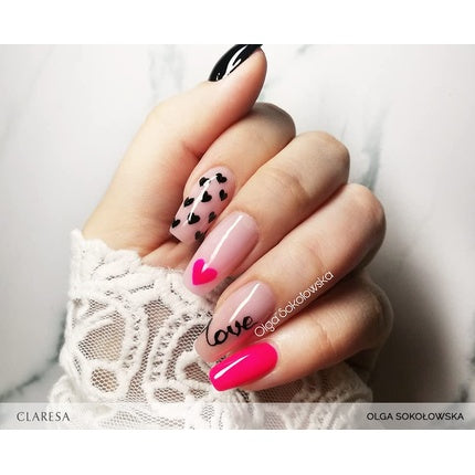 Lac de unghii, Claresa, Soak Off, roz, 5ml