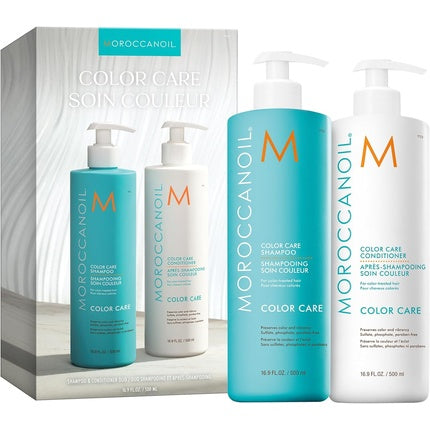 Set Îngrijire Păr, Moroccanoil, Color Care, albastru/alb