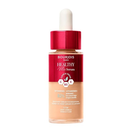Fond de ten, Bourjois Healthy Mix Clean Foundation Serum, 51 Vanilla Light, 30ml